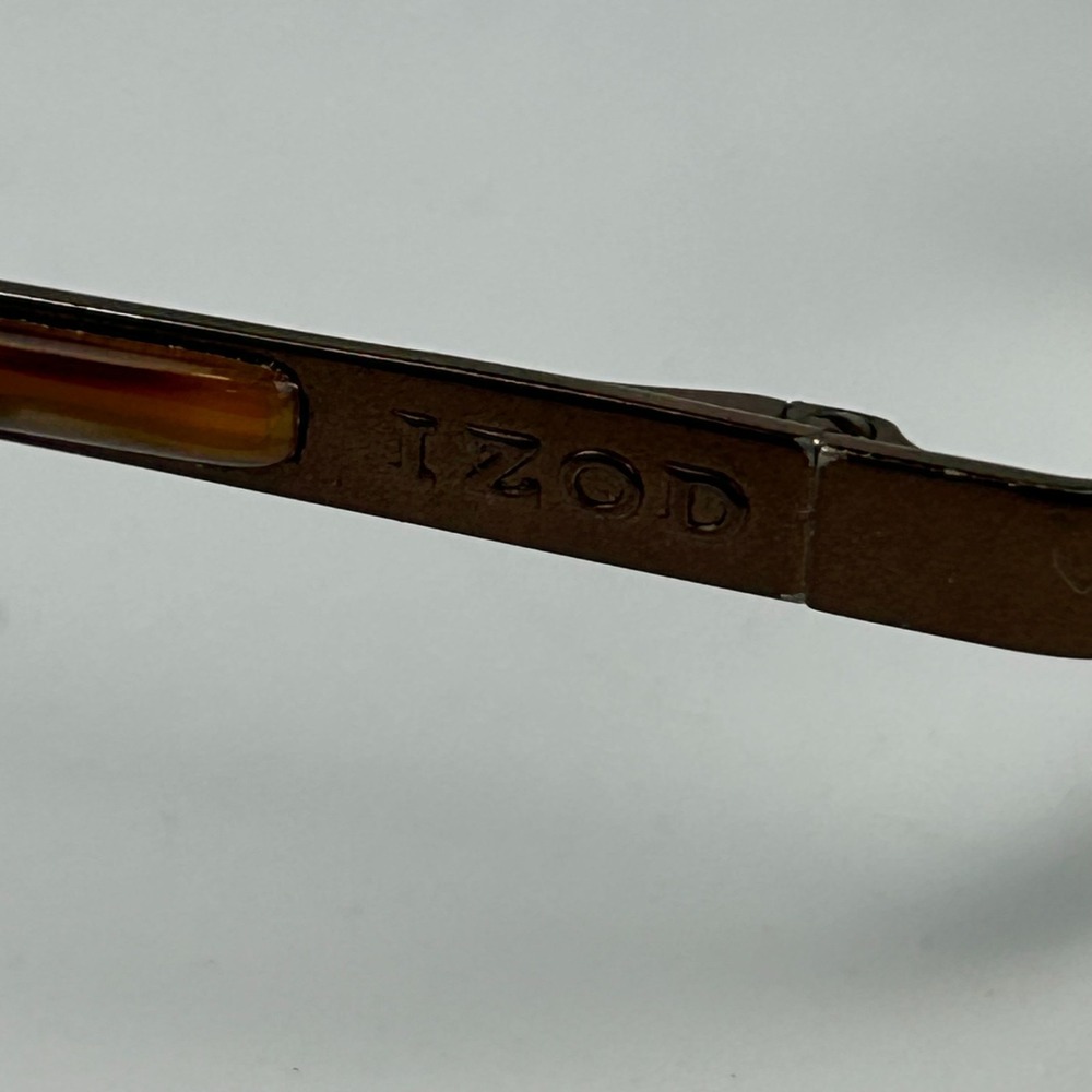 Izod 387 Unisex Adults Eyeglasses Frame Brown Rectangle Full‎ Rim 49-18-135 mm - Picture 5 of 10